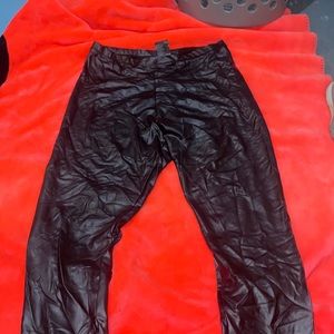 H&M leather jeans